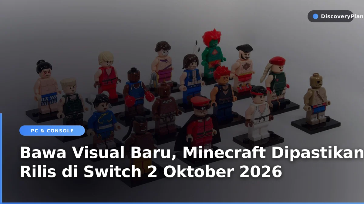 Tampilan peta dunia Minecraft dengan perombakan grafis dan pencahayaan dinamis