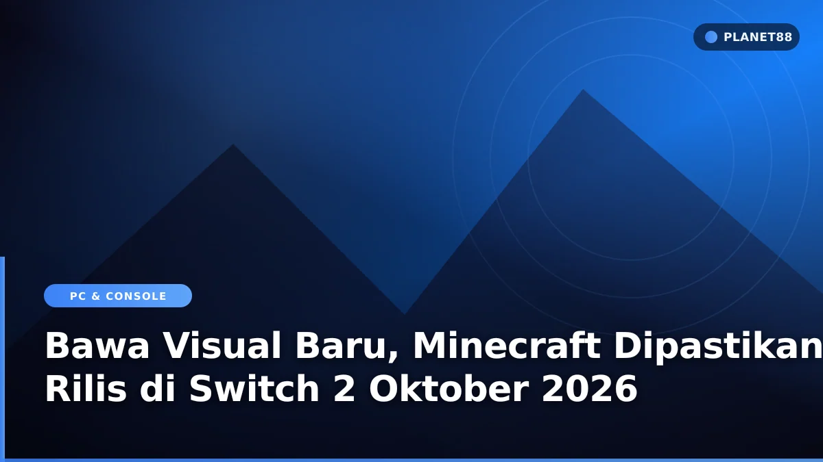 Tampilan peta dunia Minecraft dengan perombakan grafis dan pencahayaan dinamis