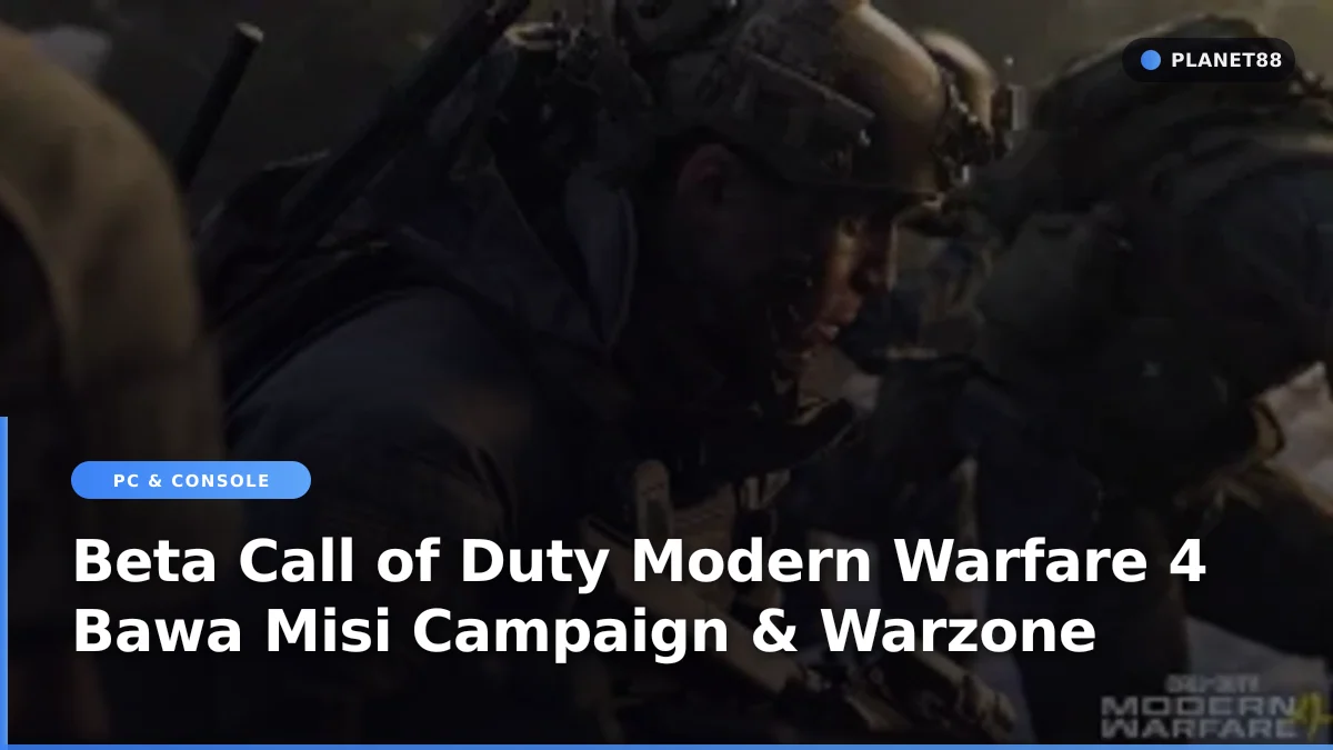 Prajurit taktis dalam game tembak-menembak Call of Duty Modern Warfare 4