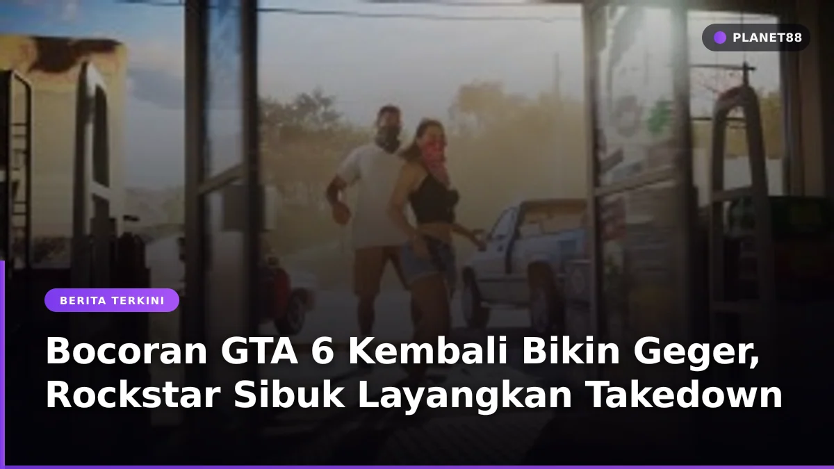 Ilustrasi kebocoran data dan materi permainan GTA 6 di internet