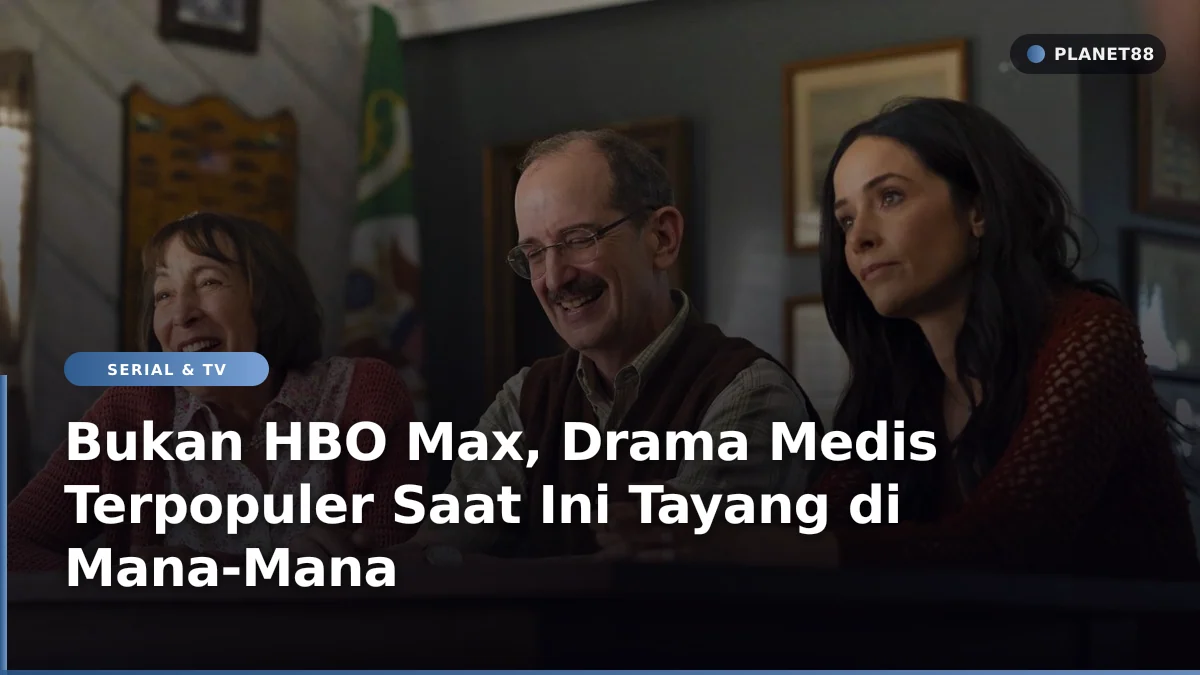 Ilustrasi suasana drama medis dan pertarungan platform streaming