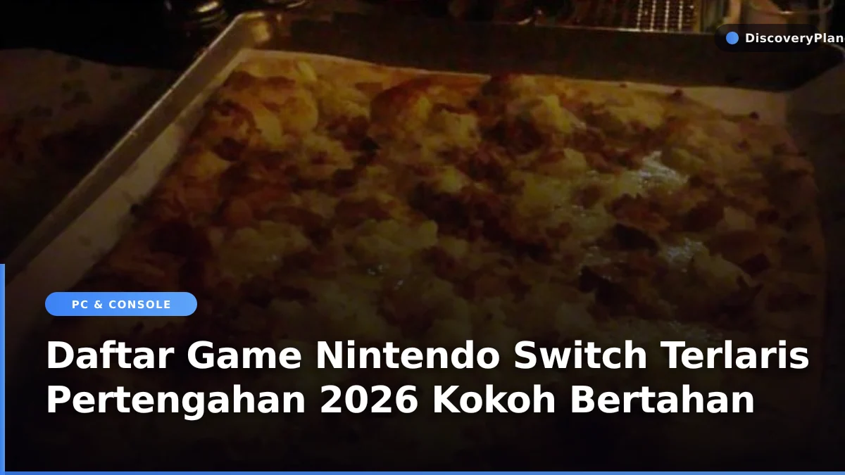 Seseorang sedang memainkan konsol Nintendo Switch