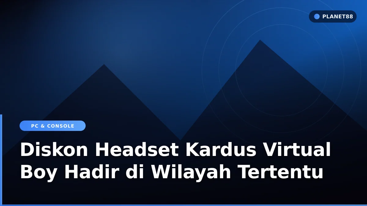 Headset kardus Virtual Boy bergaya retro dari Nintendo
