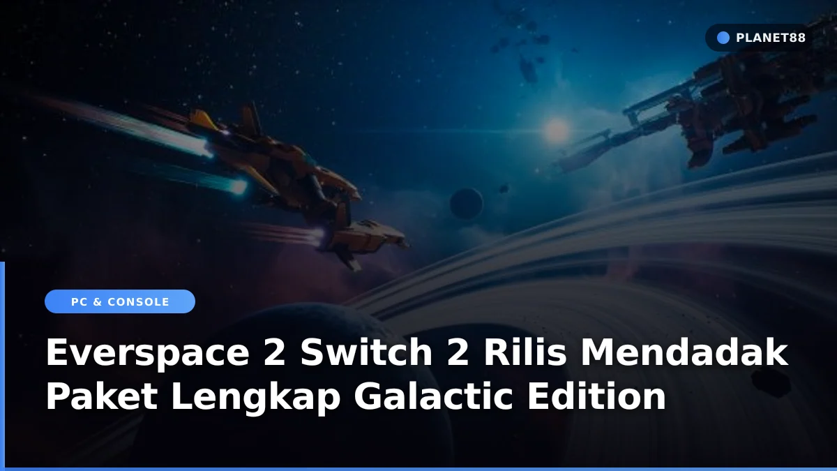 Pertempuran kapal luar angkasa dalam game Everspace 2 Switch 2