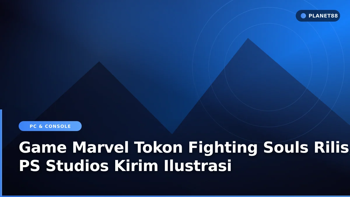 Ilustrasi suasana permainan fighting superhero pada konsol PS5 dan PC