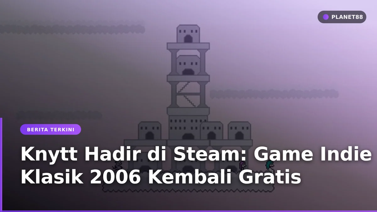 Karakter game indie Knytt menjelajahi dunia asing untuk mengumpulkan potongan pesawat