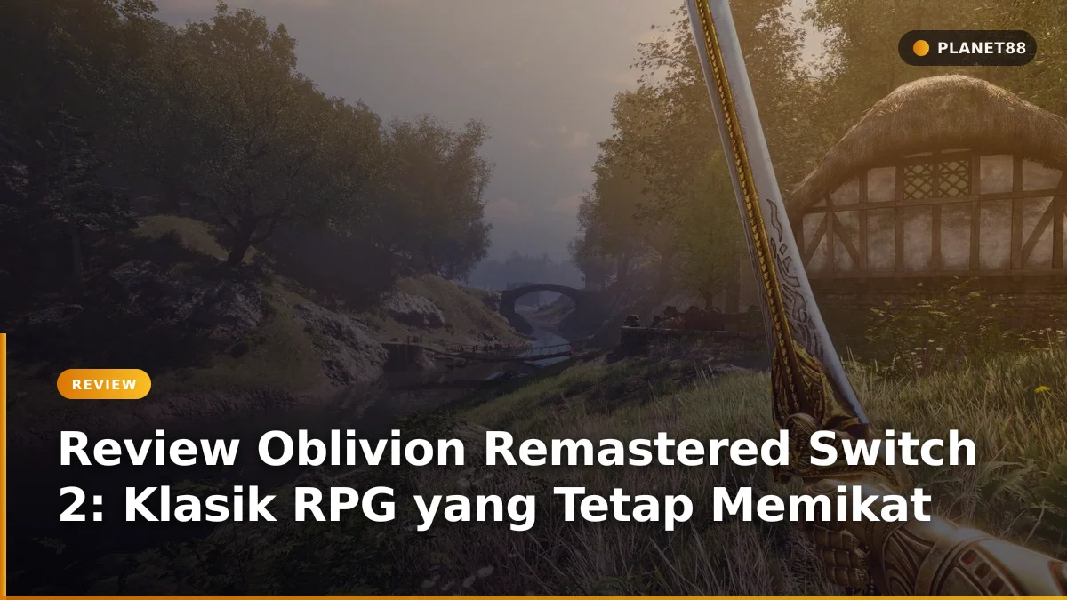 Tampilan gameplay Oblivion Remastered di konsol Nintendo Switch 2