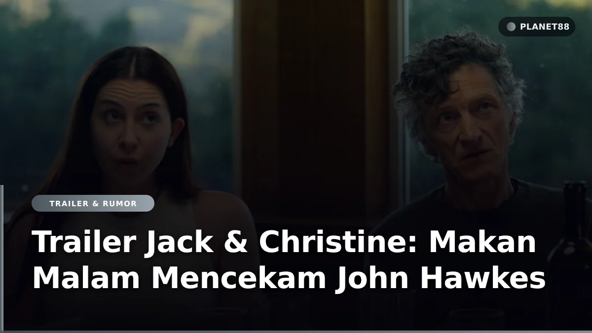 John Hawkes dan pemain film pendek Jack & Christine dalam adegan makan malam