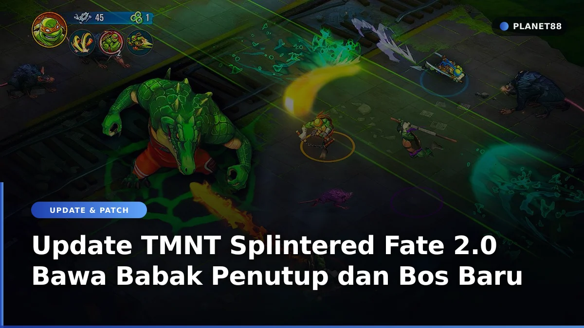 Pertarungan karakter Kura-Kura Ninja dalam game aksi TMNT Splintered Fate
